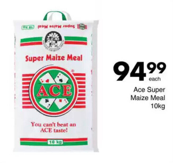 Ace Super Maize Meal 10 kg offer at Save Hyper