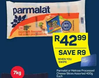 Pick n Pay Parmalat or Melrose Processes Cheese Slices Assorted 400g offer