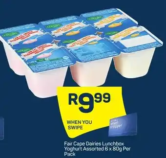 Pick n Pay Fair Cape Dairies Lunchbox Yoghurt 6x80g offer