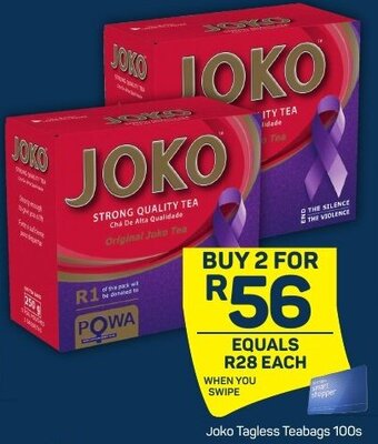 Pick n Pay Joko Tagless Teabags 100s offer