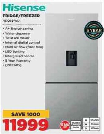HiFi Corp Hisense Fridge/Freezer offer