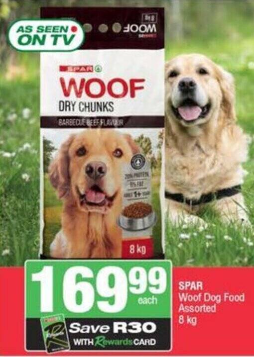 Spar woof dog food price new arrivals