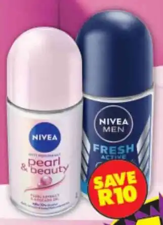 Shoprite Nivea roll-on for ladies/men all variants offer