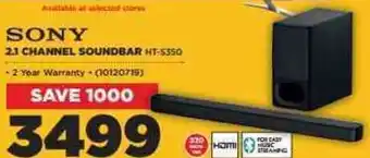 HiFi Corp Sony 2.1 Channel Soundbar offer
