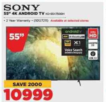 HiFi Corp Sony 55" 4K Android TV offer