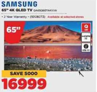 HiFi Corp Samsung 65" 4K QLED TV offer
