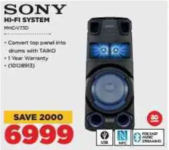 HiFi Corp Sony Hi-Fi System offer