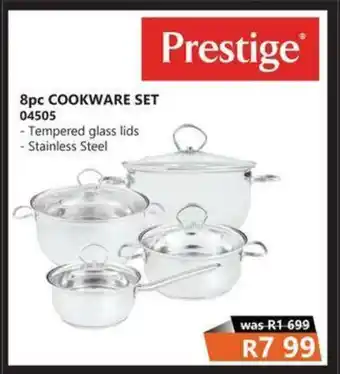 Tafelberg Furnishers Prestige 8pc Cookware Set 04505 offer