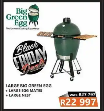 Large Big Green Egg + Large Egg Mates + Larges Nest
