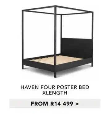 Haven Four Poster Bed Xlength