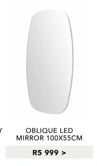 Oblique LED Mirror 100x55cm
