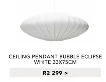 @Home Ceiling Pendant Bubble Eclipse White 33x75cm offer