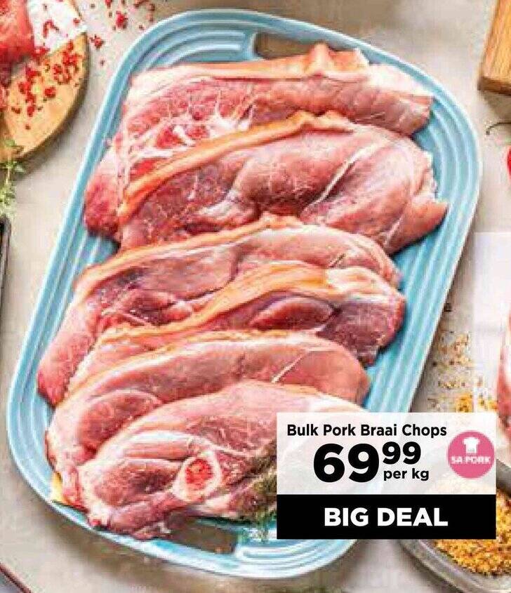 Bulk Pork Braai Chops offer at Food Lover's Market