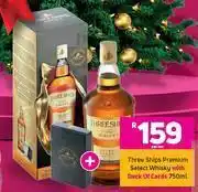 Game Three Ships Premium Select Whisky 750ml With Deck Of Cards-Per Set offer