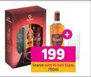 Grants 750ml With Hi Ball Glass