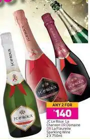 Game JC Le Roux La Chanson Or Domaine Or La Fleurette Sparkling Wine-For Any 2 x 750ml offer