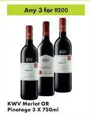 Game KWV Merlot Or Pinotage-3 x 750ml offer