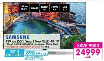 Makro Samsung 139cm 55" Smart Neo QLED 4K TV offer