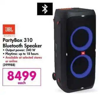 Makro JBL Party Box 310 Bluetooth Speaker 240W offer
