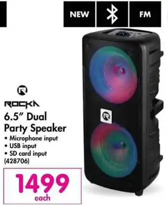 Makro Rocka 6.5" Dual Party Speaker offer