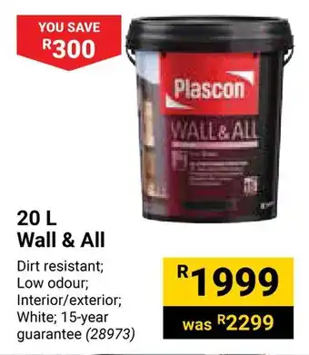 Builders Warehouse Plascon Wall & All offer