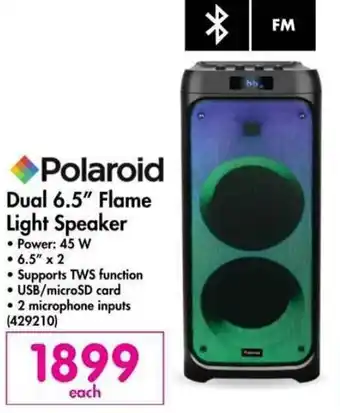 Polaroid Dual 6.5" Flame Light Speaker 45W