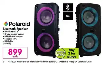 Makro Polaroid Bluetooth Speaker offer