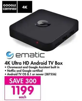 Makro Cematic 4K Ultra HD Android TV Box offer