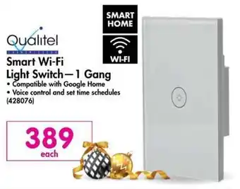Qualitel Smart Wi-Fi Light Switch - 1 Gang