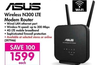 Makro Asus Wireless N300 LTE Modem Router offer