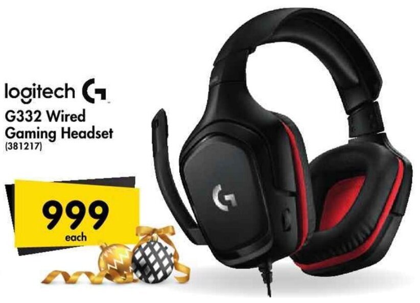 Logitech G G332 Wired Gaming Headset offer at Makro
