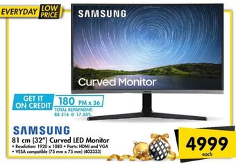 Makro Samsung 81cm 32" Curved LED Monitor offer