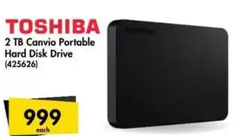 Makro Toshiba 2 TB Canvio Portable Hard Disk Drive offer