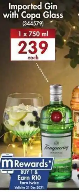 Makro’s liquor Imported Gin with Copa Glass 750ml offer