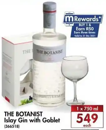 Makro’s liquor The Botanist Islay Gin with Goblet 750ml offer