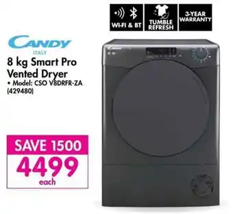 Makro Candy 8kg Smart Pro Vented Dryer offer