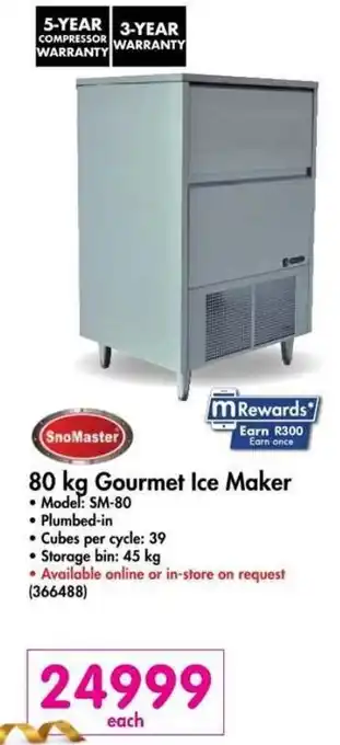 Makro SnoMaster 80kg Gourmet Ice Maker offer