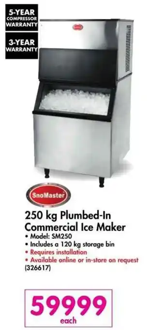 Makro SnoMaster 250kg Plumbed-In Commercial Oce Maker offer