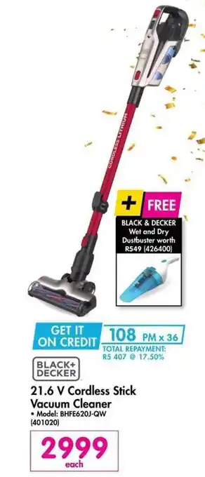 Makro 21.6V Cordless Stick Vacuum Cleaner offer