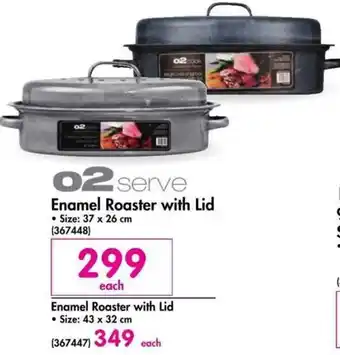 Makro 02 Serve Enamel Roaster with Lid 37 x 26cm offer