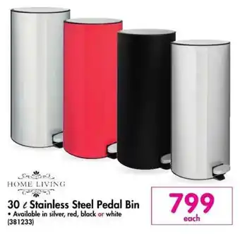 Makro Home Living 30L Stainless Steel Pedal Bin offer