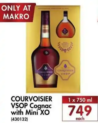 Makro’s liquor Courvoisier VSOP Cognac with Mini XO 750ml offer