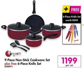 Makro 9-Piece Non-Stick Cookware Set Plus Free 6-Piece Knife Set offer