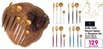 Knife, Fork, Dessert Spoon or Teaspoon Set