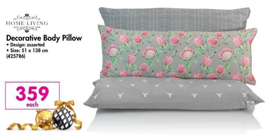 Decorative Body Pillow 51 x 138cm offer at Makro
