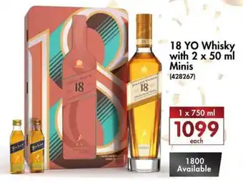 Makro’s liquor 18 YO Whiskey 750ml with Minis 2x50ml offer