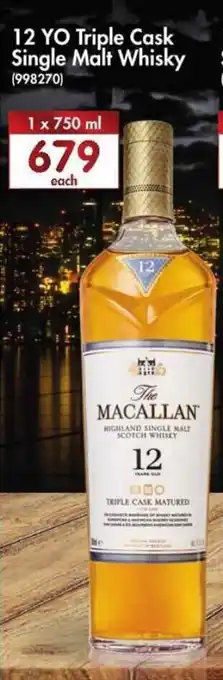 Makro’s liquor 12 YO Triple Cask Single Malt Whiskey 750ml offer