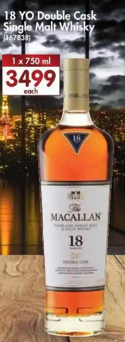 Makro’s liquor 18 YO Double Cask Single Malt Whiskey 750ml offer