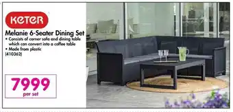 Makro Keter Melanie 6-Seater Dining Set offer