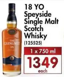 Makro’s liquor 18 YO Speyside Single Malt Scotch Whiskey 750ml offer